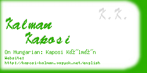 kalman kaposi business card